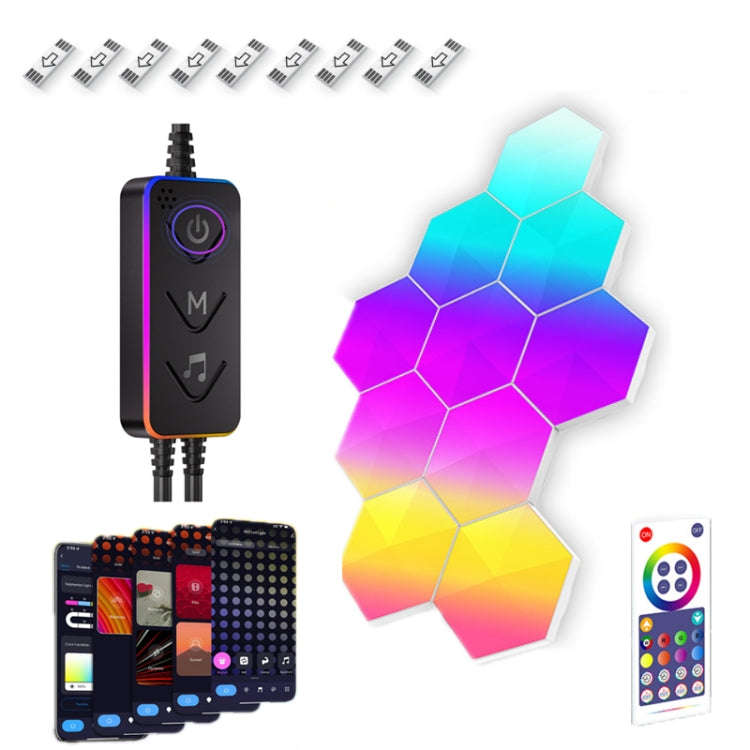 Gaming Ambient Light Smart Chiclet Backdrop Quantum Wall Light, Versions:, 3pcs Bluetooth, 6pcs B...