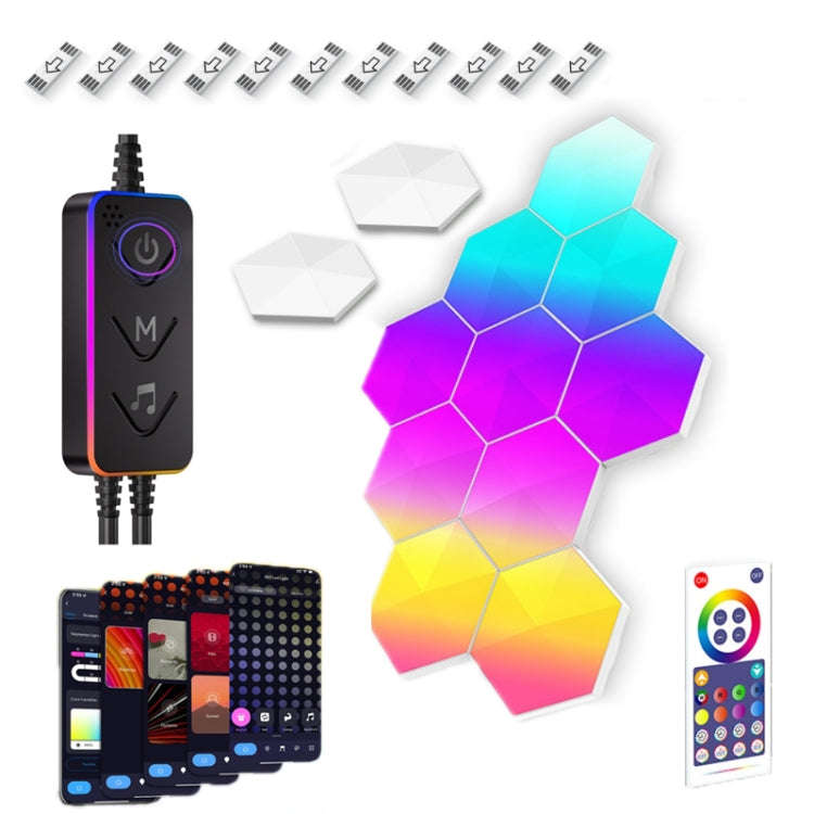 Gaming Ambient Light Smart Chiclet Backdrop Quantum Wall Light, Versions:, 3pcs Bluetooth, 6pcs B...