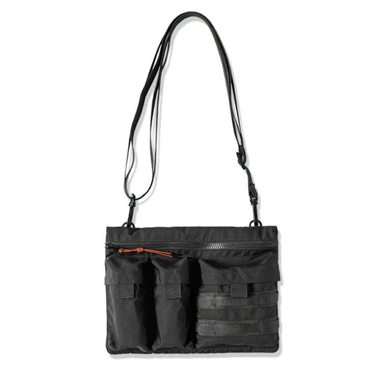 Maden TSS2201030 Multi Pocket Single Shoulder Messenger Crossing Bag, TSS2201030 Carbon Black