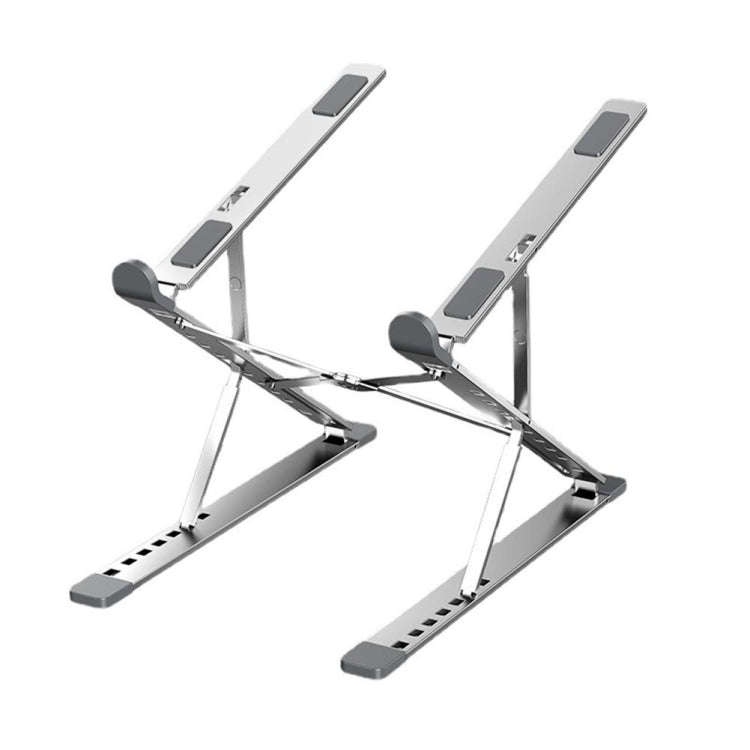 N8 Double-layer Foldable Lifting Aluminum Alloy Laptop Heat Dissipation Stand, N8 (Oxidized Silve...