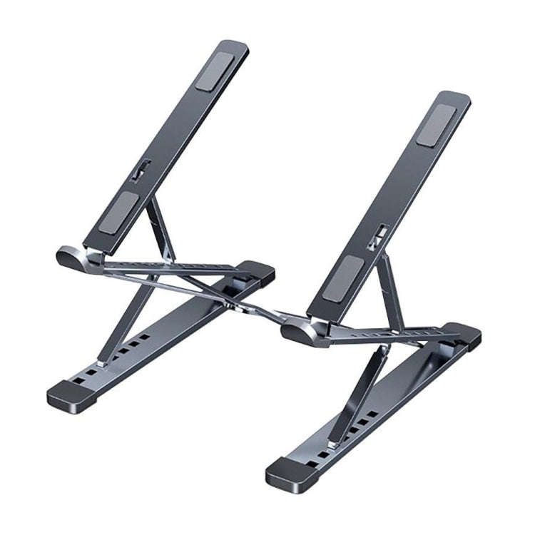 N8 Double-layer Foldable Lifting Aluminum Alloy Laptop Heat Dissipation Stand, N8 (Oxidized Silve...