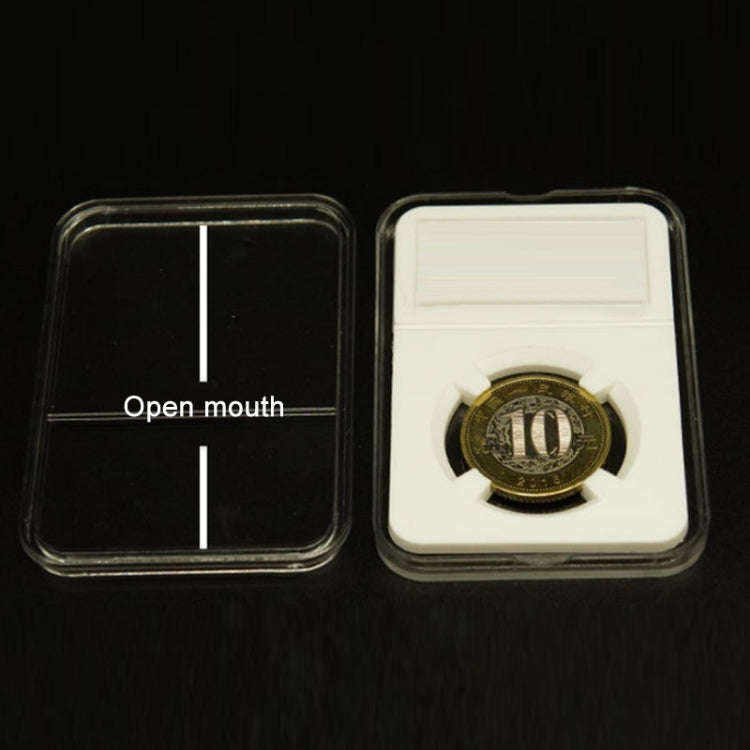 Commemorative Coin Identification Rating Box Coin Collection Box, Color: White (40mm), White (25m...