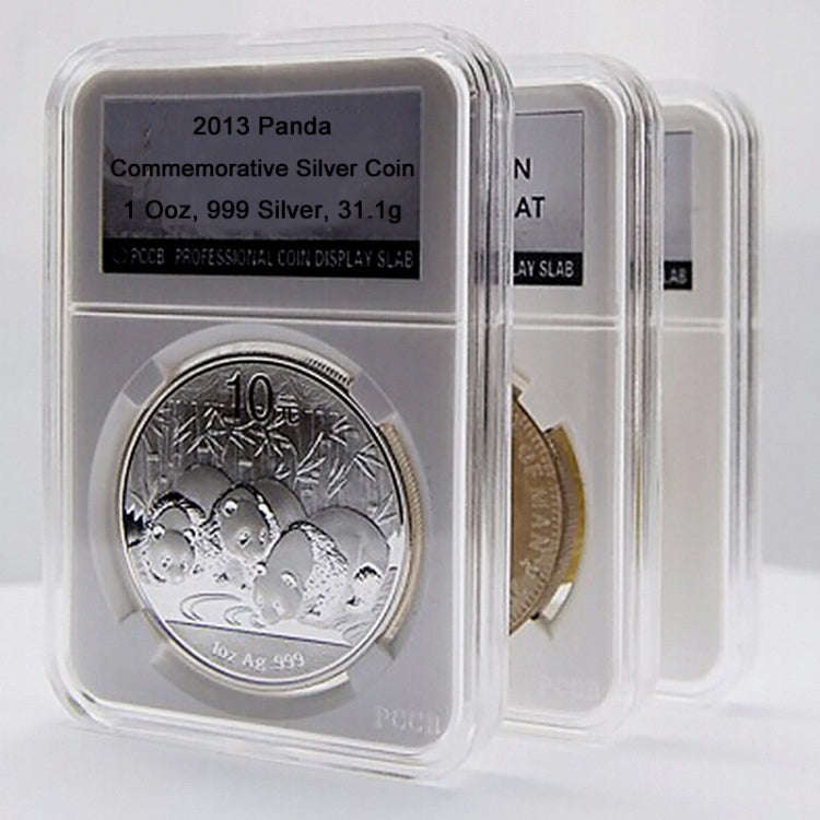 Commemorative Coin Identification Rating Box Coin Collection Box, Color: White (40mm), White (25m...