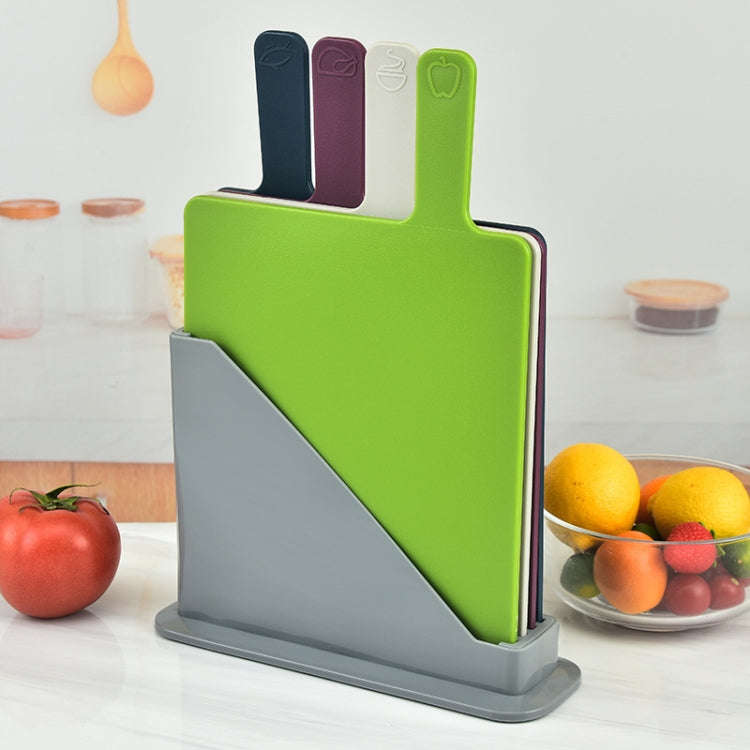 4 PCS/Set Multifunction Classified Plastic Cutting Board Set, Plastic