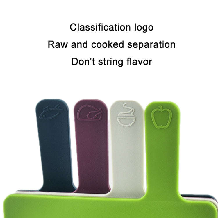 4 PCS/Set Multifunction Classified Plastic Cutting Board Set, Plastic