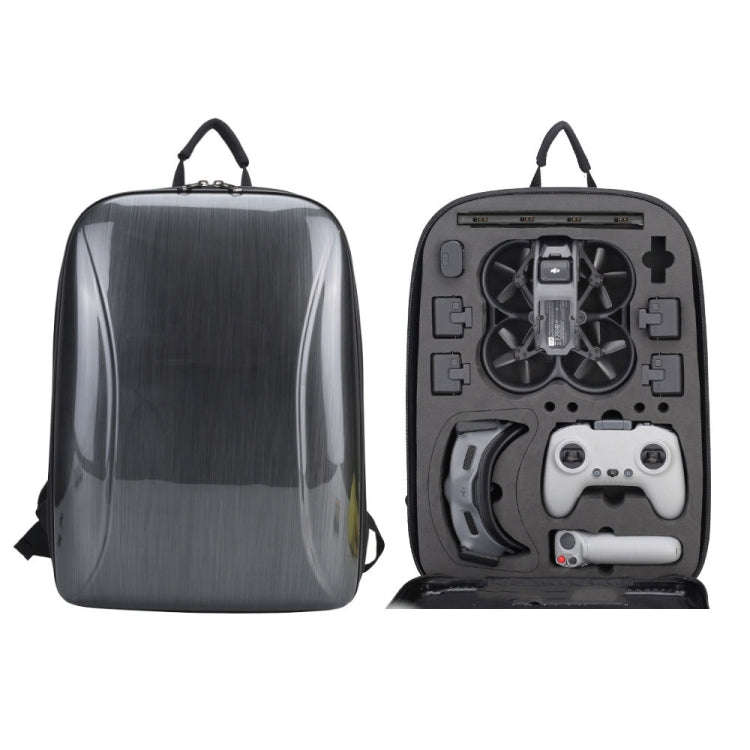 For DJI AVATA  Storage Bag Hard Shell Waterproof Shoulder Bag Backpack, Style 1 Brushed Gray Blac...