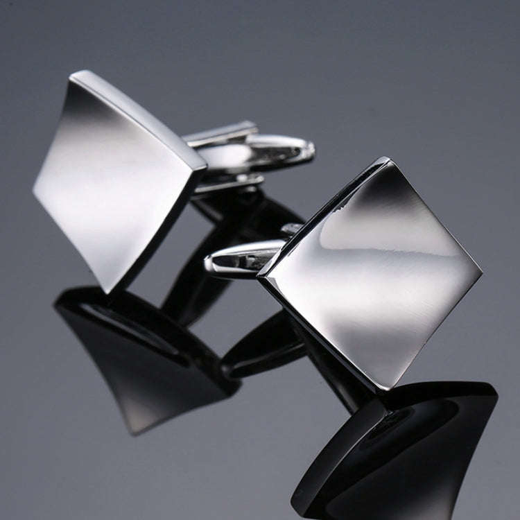 Laser Metal Brass Men Shirt Cufflinks, Silver, Silver laser, Silver folding, Black square, Silver...