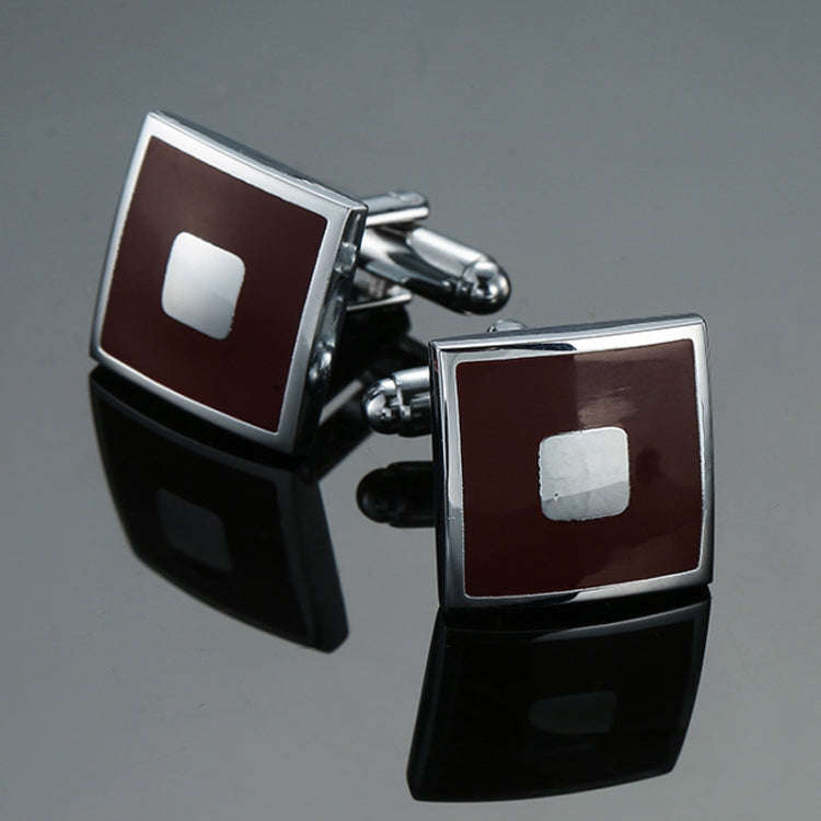 Laser Metal Brass Men Shirt Cufflinks, Silver, Silver laser, Silver folding, Black square, Silver...