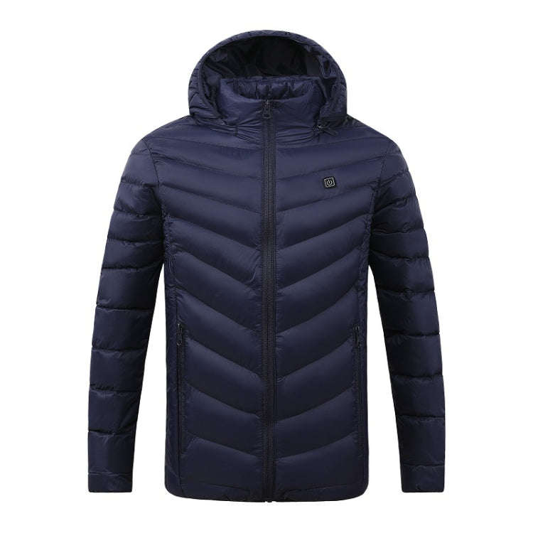 USB Winter Electric Heated Jacket Warm Thermal Jacket, 4 Zone Blue S, 4 Zone Blue M, 4 Zone Blue ...
