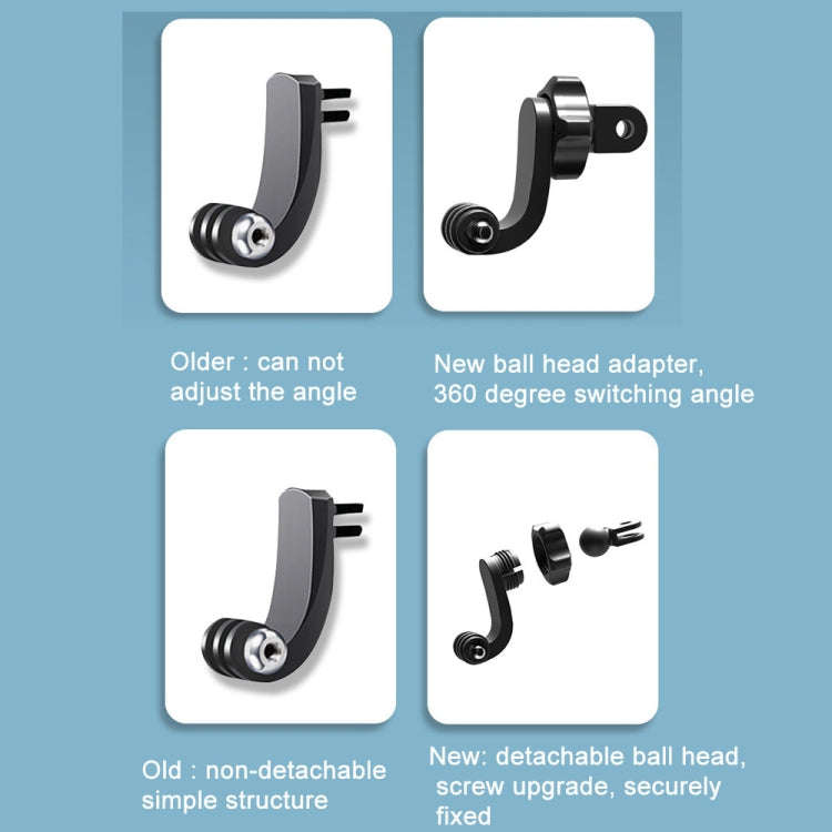 2 PCS ST-06 Basic Strap Mount Surface Buckle for GoPro Hero11 Black / HERO10 Black /9 Black /8 Bl...