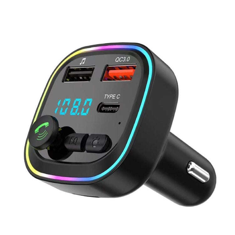 Car MP3 Bluetooth Hands-free Player Car FM Transmitter, P3-PD Fast Charging, P4-QC3.0