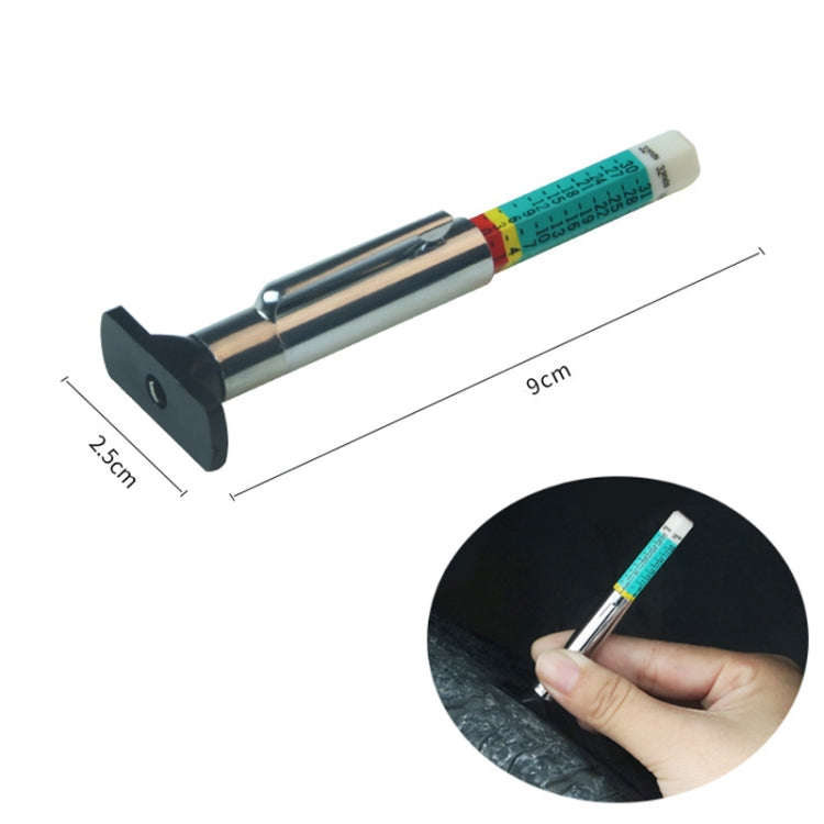 0-25mm Car Tyre Tread Depth Gauge, Monochrome, Bicolour