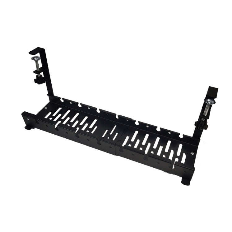 Stretchable Under Desk Cable Management Tray Carbon Steel Cable Organizer Cable Storage Rack, Str...