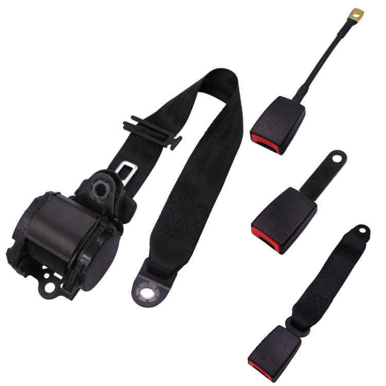 Universal 3-point Car Retrofit Seat Belt With Emergency Locking, Iron Bar Latch, Iron Buckle, Bra...