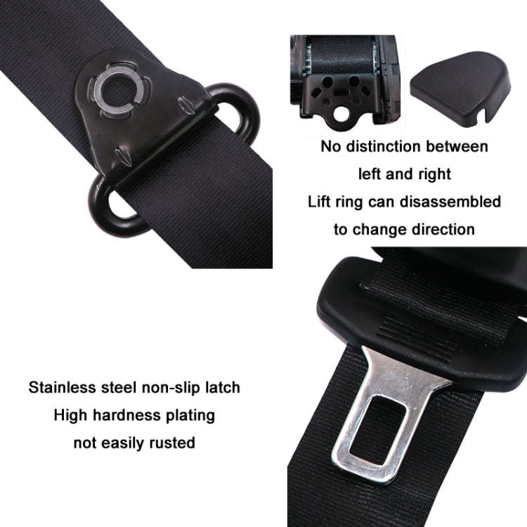 Universal 3-point Car Retrofit Seat Belt With Emergency Locking, Iron Bar Latch, Iron Buckle, Bra...