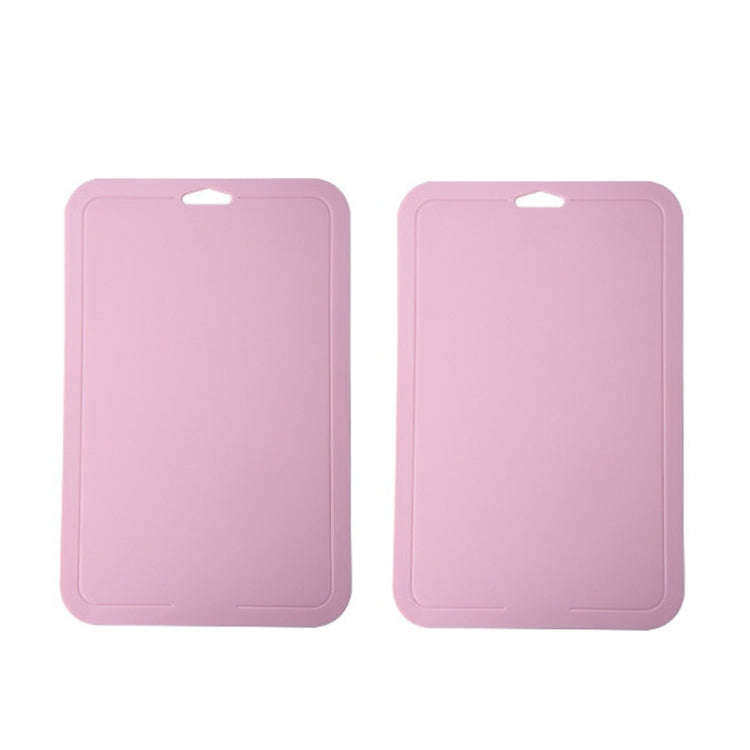 2pcs Baby Auxiliary Cutting Board Fruit and Vegetable Cutting Plastic Board, 2pcs Pink, 2pcs Green