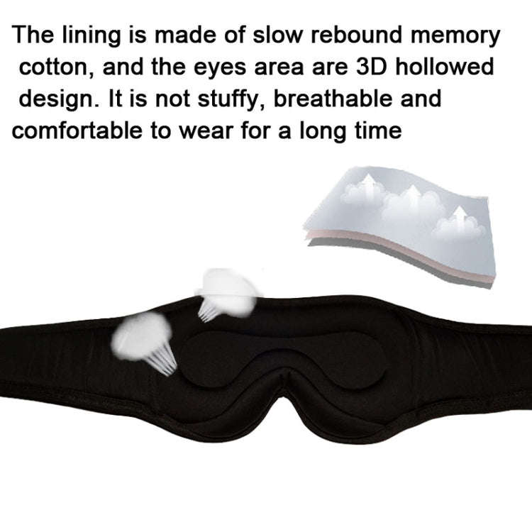 Bluetooth5.0 Sleep Eye Mask 3D Wireless Music Sleep Headphones, 3D02