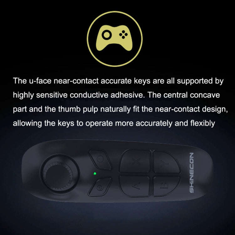 VR SHINECON SC-B03 VR Game Wireless Bluetooth Remote Control Handle Selfie Stick Remote Control V...