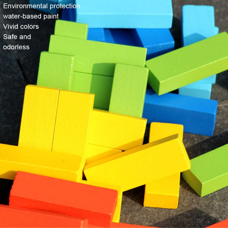 Colorful Stacked Tall Children Menochi Toy Desktop Game, 54pcs