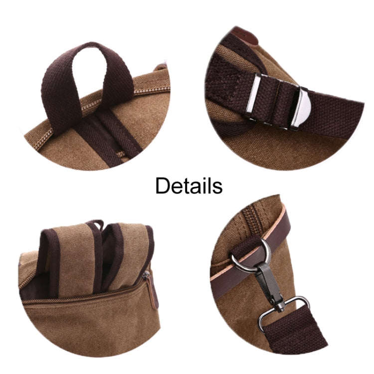 Casual Canvas Three-Purpose Business Briefcase Computer Bag, Coffee Large, Khaki Large, Dark Blue...