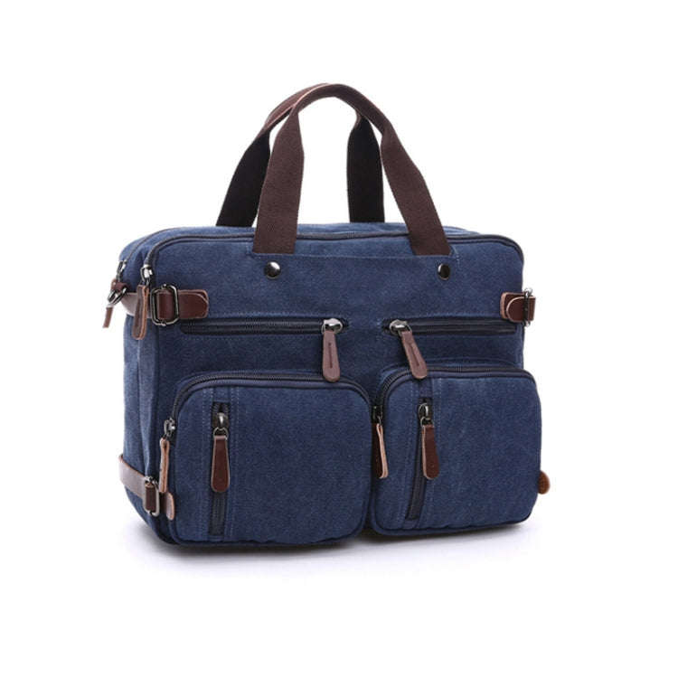 Casual Canvas Three-Purpose Business Briefcase Computer Bag, Coffee Large, Khaki Large, Dark Blue...