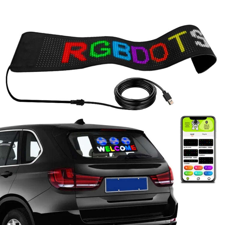 Car LED Flexible Display Cell Phone APP Control Bluetooth Connection, S1664RGB 390x107mm, S1696RG...