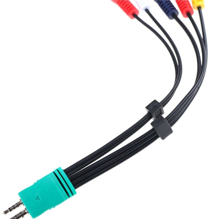 for Samsung 3.5+2.5 to 5RCA Double-head LCD TV AV Cable Component Signal Cable, 20cm 3.5+2.5 to 5RCA
