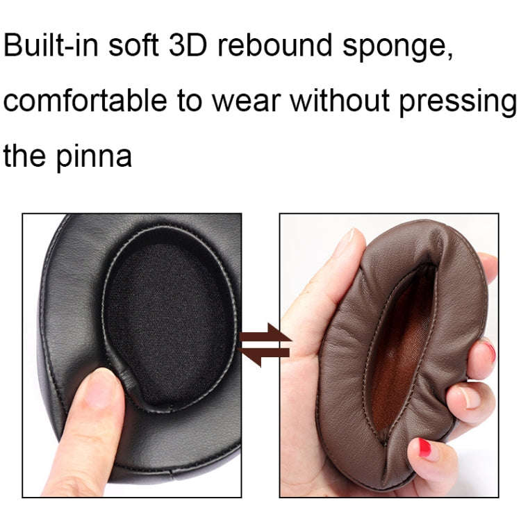 For Edifier W855BT 2pcs Headset Soft and Breathable Sponge Cover, Color: Black Protein, Black Pro...
