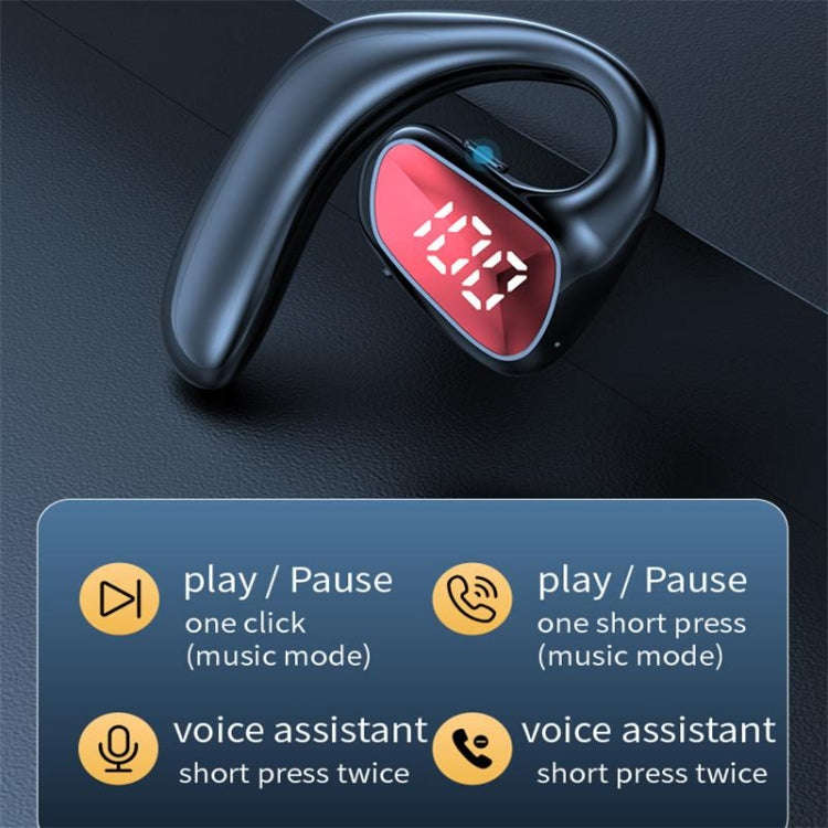 M-K8 Bluetooth Headset Ear Hanging Business Model Air Conduction Earphone, M-K8 Black, M-K8 Red, ...