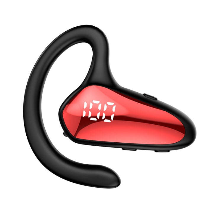 YX02 With Digital Display Hanging Ear Bone Conduction Bluetooth Headset, YX02 Black, YX02 Grey, Y...