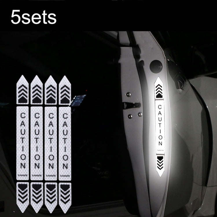 5sets Car Opening Door Anti-Collision Safety Warning Reflector, 5sets Fluorescent Green, 5sets Di...