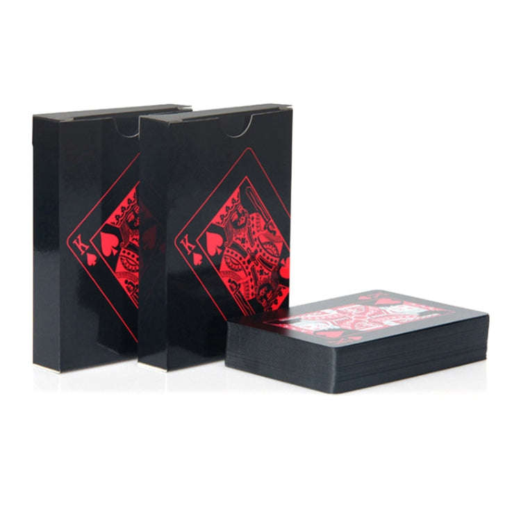 2pairs 54pcs Waterproof Plastic Poker Table Games Cards PVC Magic Playing Cards, Blue, Red