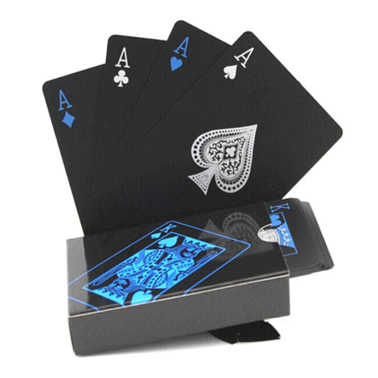 2pairs 54pcs Waterproof Plastic Poker Table Games Cards PVC Magic Playing Cards, Blue, Red