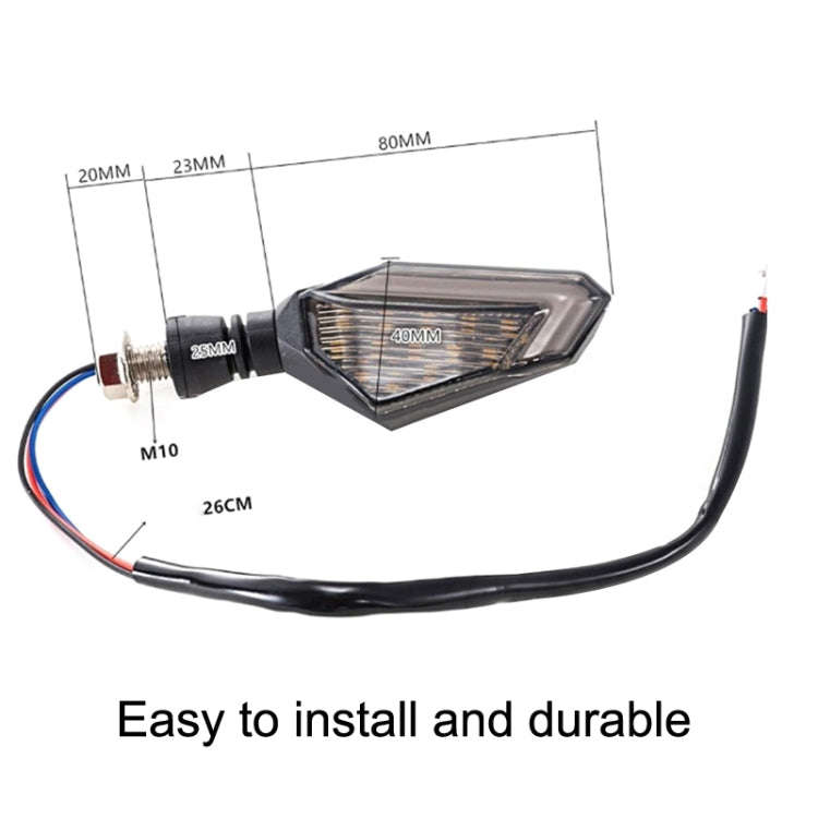 MK-236 4pcs 22LED Motorcycle V Line Two Color Turning Light Signal Angle Light, MK-236 (Yellow Bl...