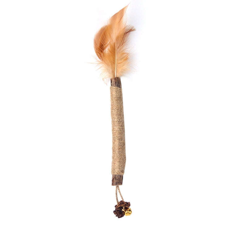 Cat Teething Stick Toy Teeth Cleaning Catnip Teasing Stick, 5pcs Lafite, 5pcs Black Feathers, 5pc...