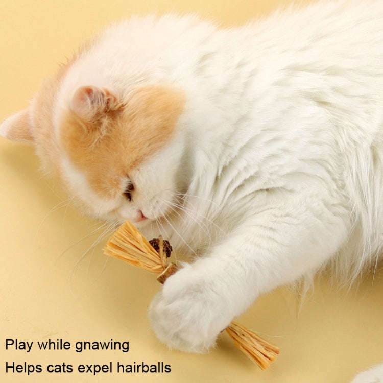 Cat Teething Stick Toy Teeth Cleaning Catnip Teasing Stick, 5pcs Lafite, 5pcs Black Feathers, 5pc...