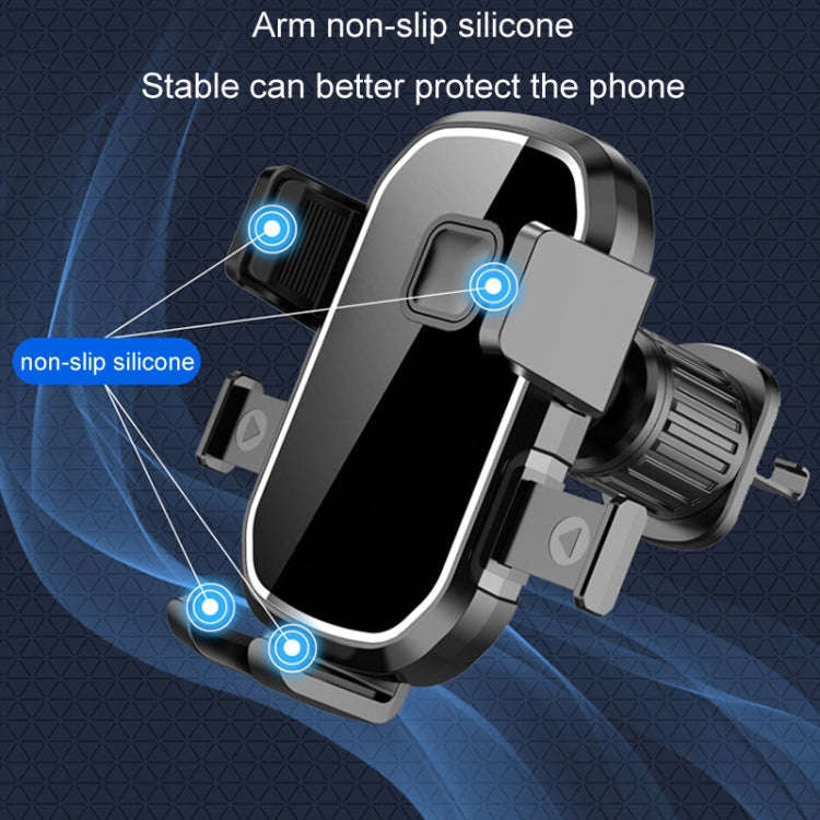 Car Air Outlet Hook Firmly Navigation Mobile Phone Holder, Mirror Black