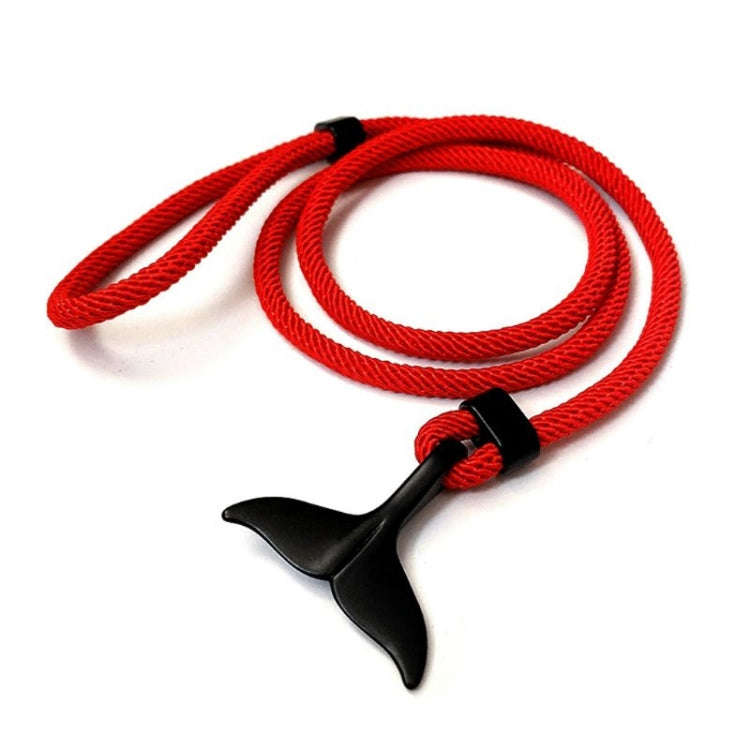 5pcs Whale Tail Braided Hand Rope Double Live Buckle Adjustable Bracelet, 5pcs Light Blue, 5pcs B...