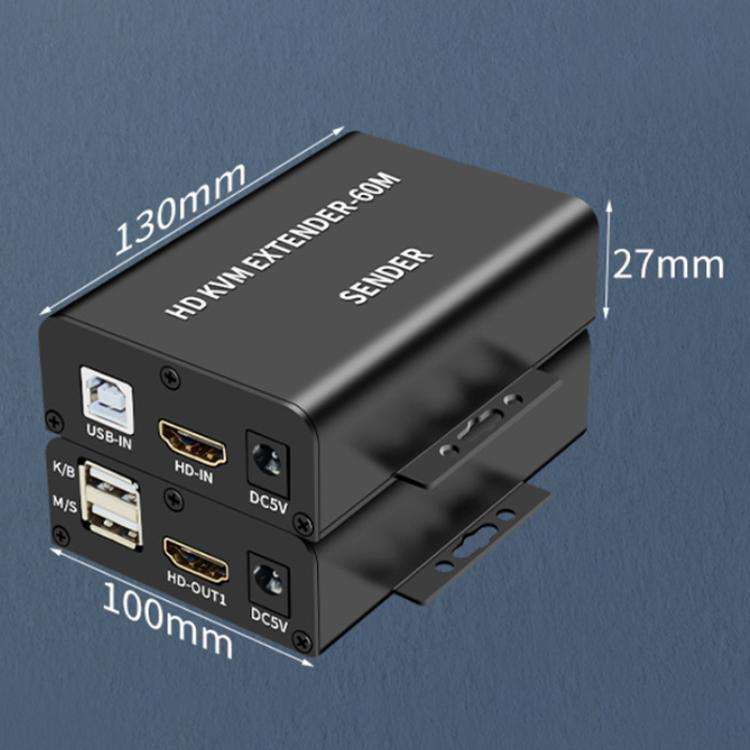 BW-HKE60A HDMI 60m KVM With USB Extender Support POE Single-End Power Supply With US Plug, BW-HKE60A