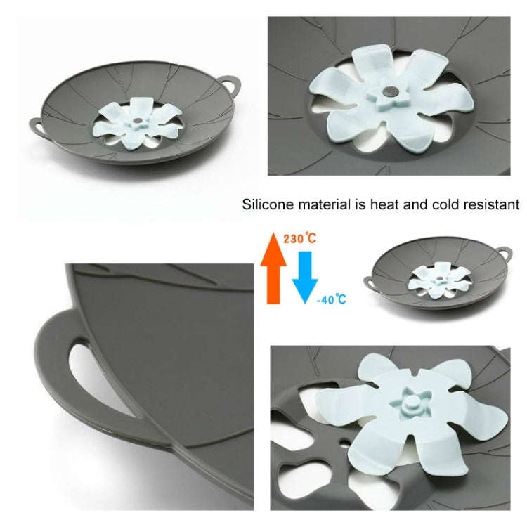 Silicone Flower Spill-proof Pot Lid Rotatable Pot Lid Kitchen Gadget, Size:, 23cm Yellow