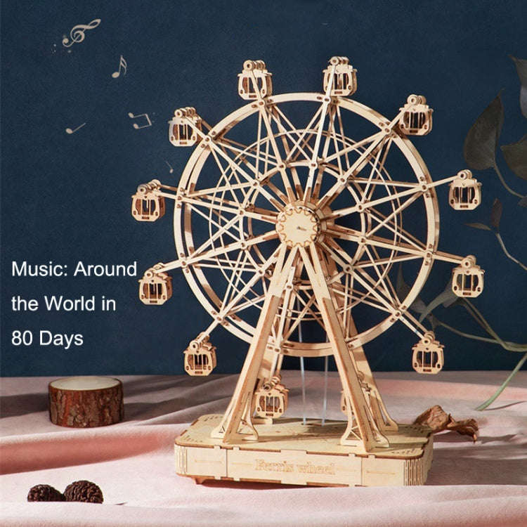 3D Three -Dimensional Puzzle Board Children Wood Puzzles Model, Rolife TG404 Rotating Trojan, Rol...