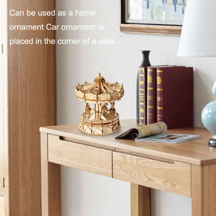 3D Three -Dimensional Puzzle Board Children Wood Puzzles Model, Rolife TG404 Rotating Trojan, Rol...