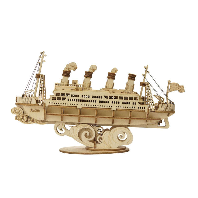 3D Three -Dimensional Puzzle Board Children Wood Puzzles Model, Rolife TG404 Rotating Trojan, Rol...