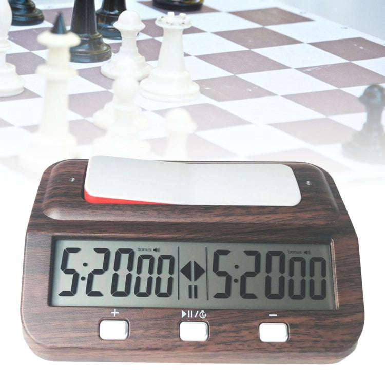 HQT101w Plastic Chess Clock Go Chess Timer, HQT101w Wood Grain