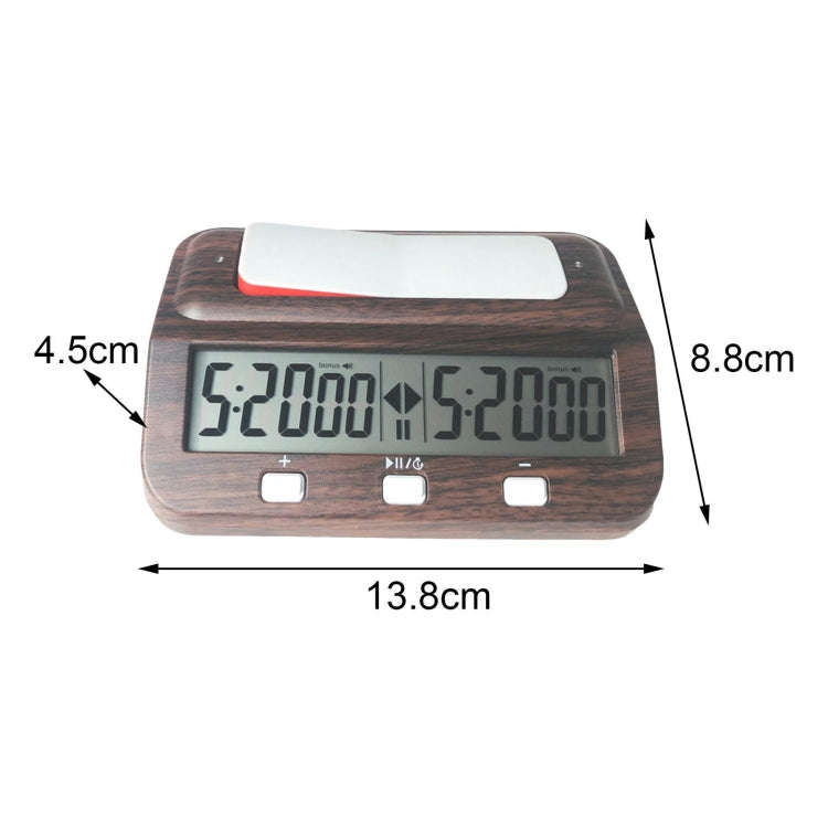 HQT101w Plastic Chess Clock Go Chess Timer, HQT101w Wood Grain