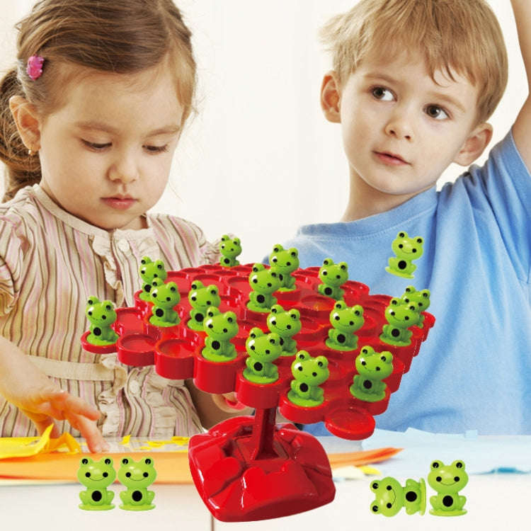 Children Stacking Fun Double Interactive Balance Top Tower, Style:, Frog English Color Box Balanc...