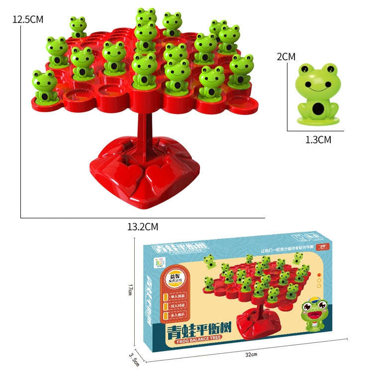 Children Stacking Fun Double Interactive Balance Top Tower, Style:, Frog English Color Box Balanc...