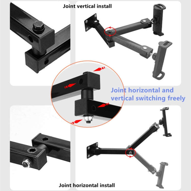 Wall Mount Tablet Cell Phone Stand Long Arm Stretchable Holder for 4-13 inch Devices, Stretchable...
