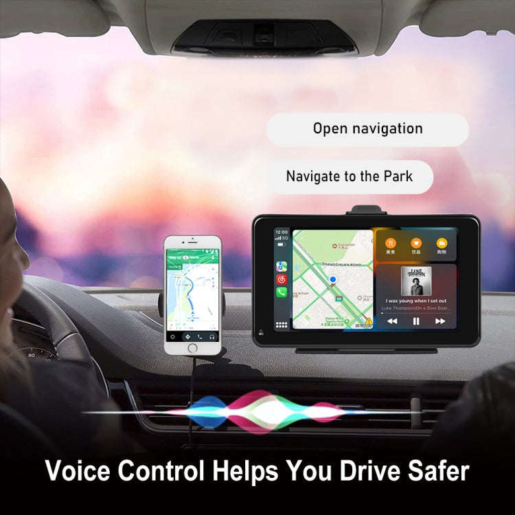 A3135 7 Inches HD Wired Smart Screen With Wireless CarPlay + Android Auto + Android, Without Came...