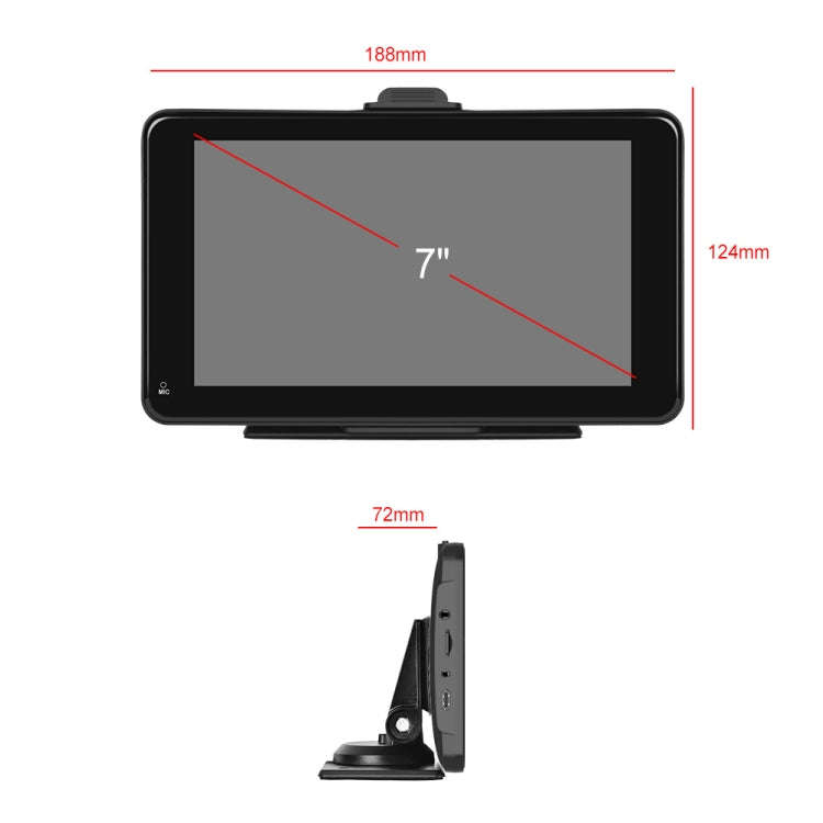 A3135 7 Inches HD Wired Smart Screen With Wireless CarPlay + Android Auto + Android, Without Came...